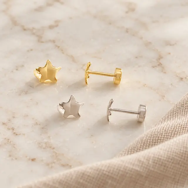Aro Abridor Estrella · guagua en Oro 18k amarillo