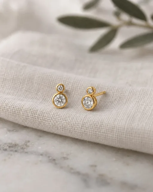 Nives · Topos Dobles · anillo de compromiso en Platino con Diamante, vista 2