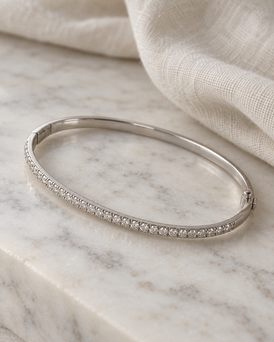 Letizia · Bangle Pavé · pulsera en Platino con Diamante