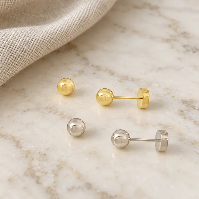 Aro Abridor Bolita 4mm · guagua en Oro 18k amarillo