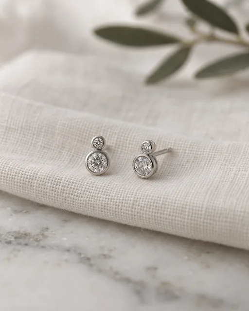 Nives · Topos Dobles · aro en Platino con Diamante
