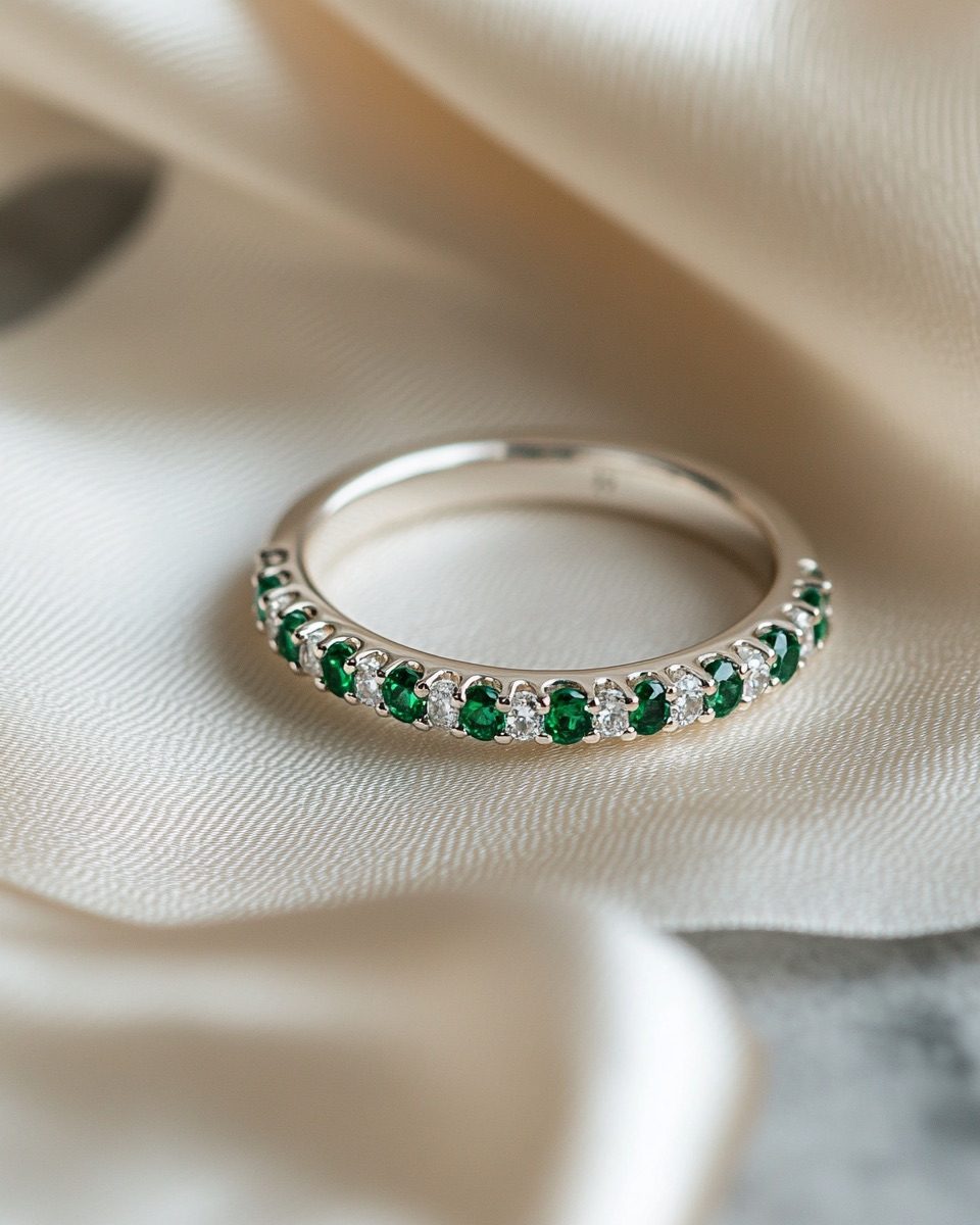 Eternidad Oro Blanco, Diamantes, Oro blanco 18k