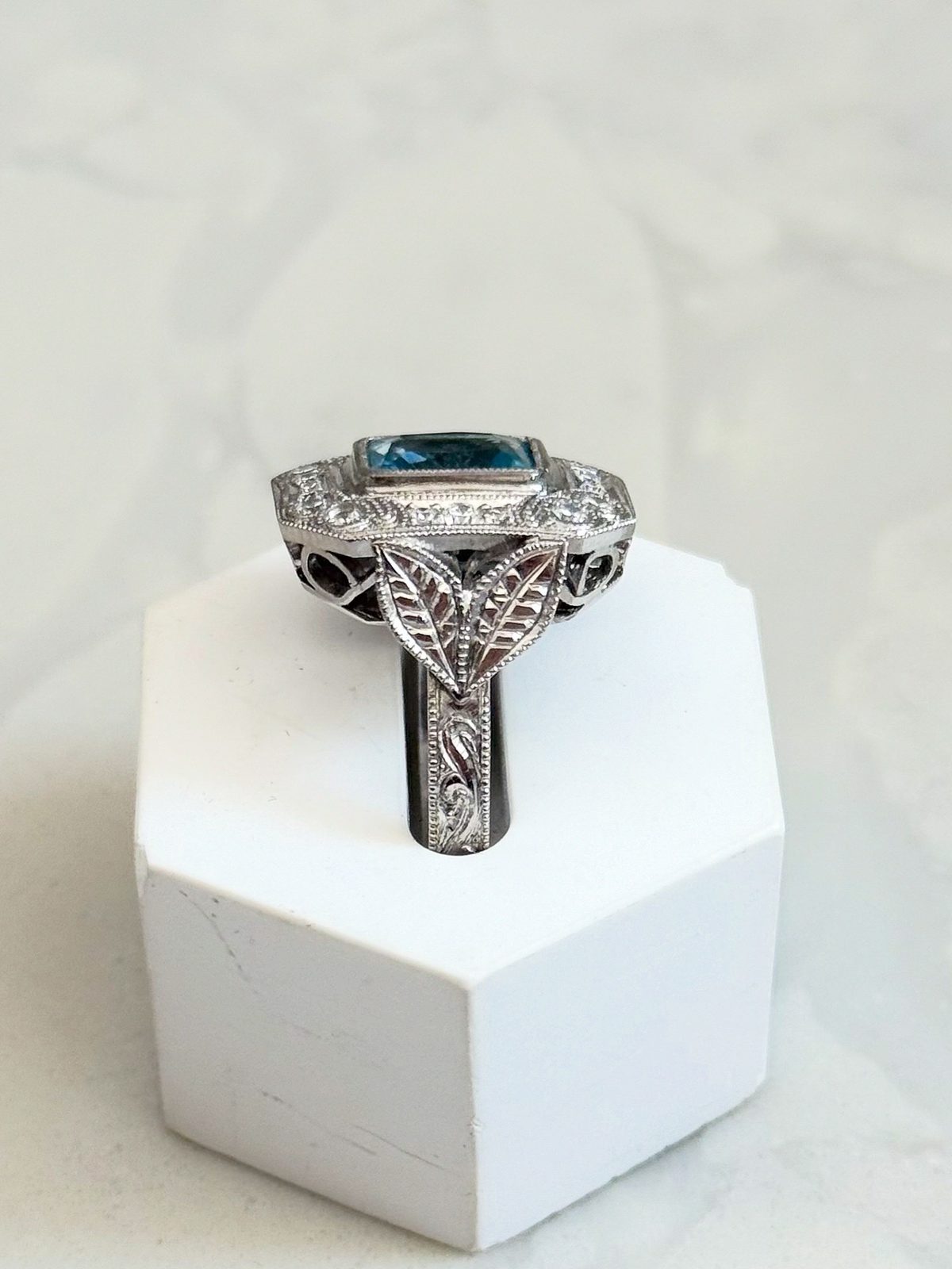 Anillo Heritage, Aguamarina, Filigrana Vintage