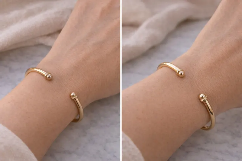 Esclava, Oro · pulsera en Oro 18k amarillo con Sin piedra